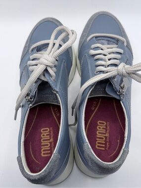 Munro Sutton sneakers Slate Blue Leather Sneakers Narrow Width